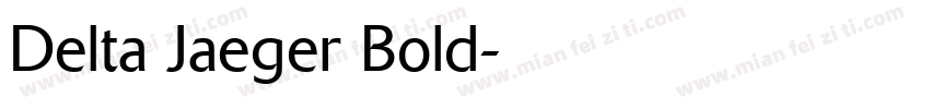 Delta Jaeger Bold字体转换